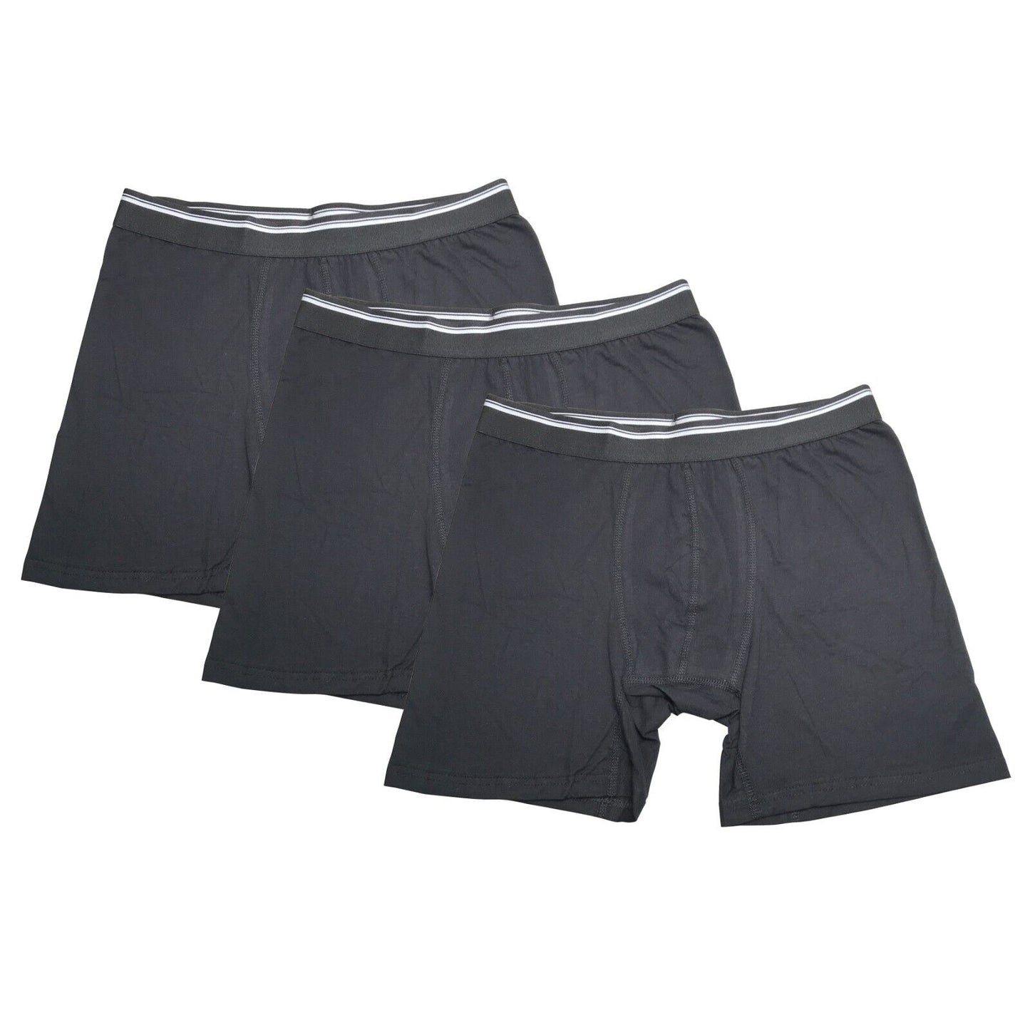 3PK Mens Performance Boxer Briefs Breathable Comfort Waistband Underwear Shorts