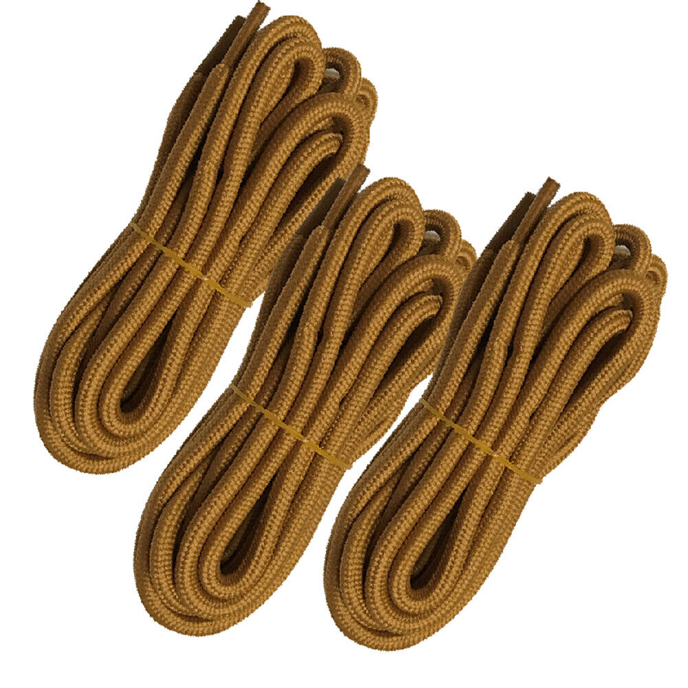 3pair 5mm Thick Heavy duty Round Hiking Work Military Boot Shoe laces Strings