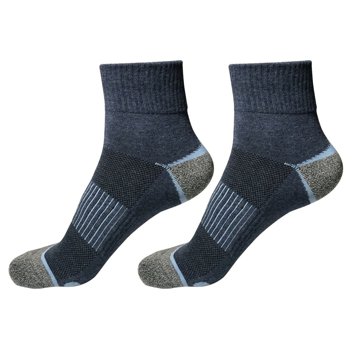 2 Pair Mens Mid Cut Ankle Quarter Athletic Casual Sport Cotton Socks Size 6-12