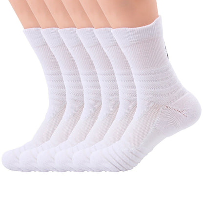 Lot 1-12 Mens Cotton Athletic Sport Casual Work Crew Socks White Size 9-11 6-12