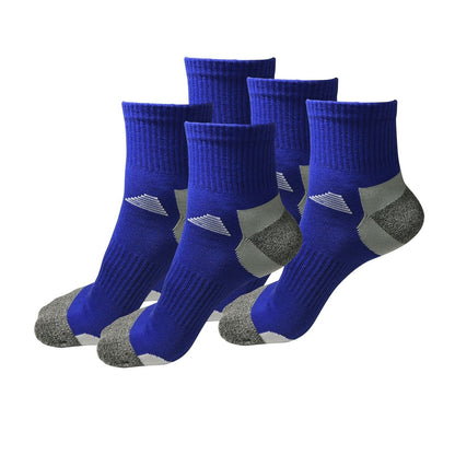 5 Pairs Mens Mid Cut Ankle Quarter Athletic Casual Sport Cotton Socks Size 6-12