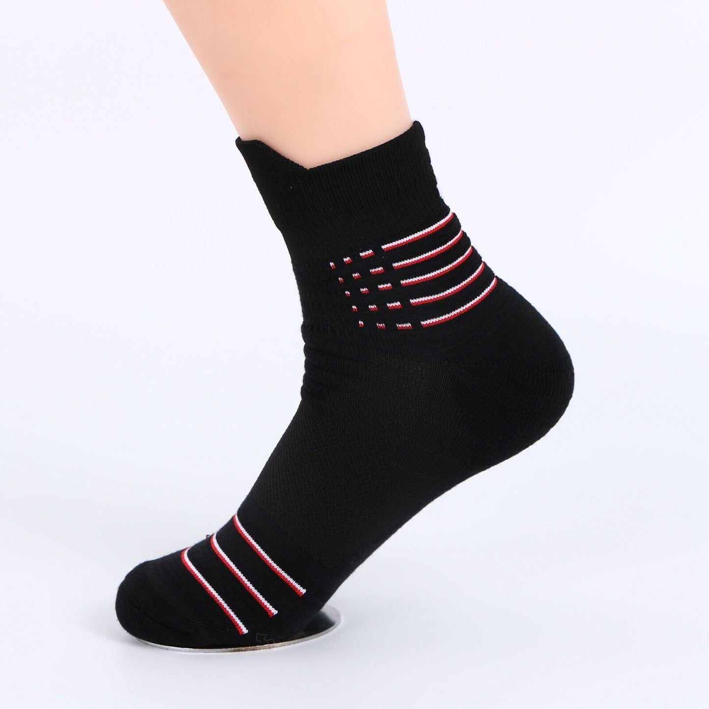 Lot 1-12 Mens Quarter Cotton Athletic Casual Ankle Crew Socks 9-11 6-12 Black