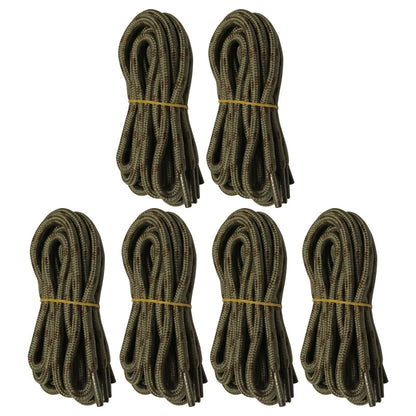 6 pairs 5mm Thick Heavy duty Round Hiking Work Boot Shoe laces Military Strings