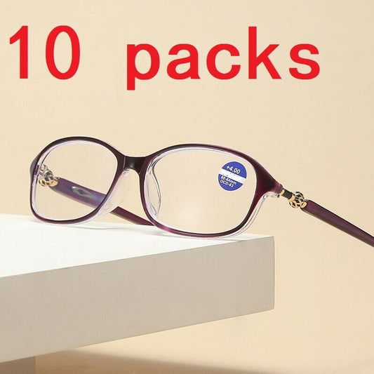 10 Women Ladies Oval Frame Reading Glasses Classic Readers 1.50 2.50 3.50 4.00