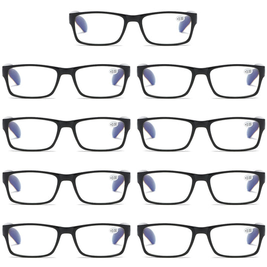 9 PK Unisex Anti Blue Light Reading Glasses Spring Hinge Readers for Men Women