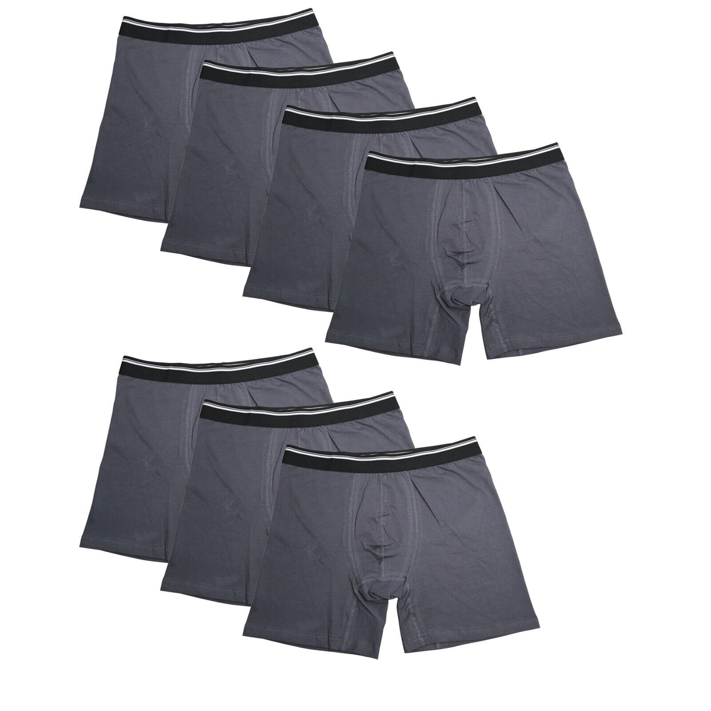 7PK Mens Performance Boxer Briefs Breathable Comfort Waistband Underwear Shorts