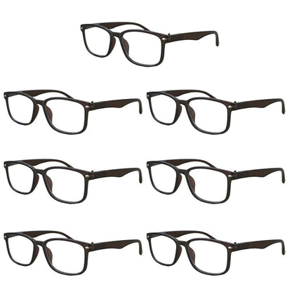 7 Pack Women Unisex Classic Reading Glasses Spring Hinge Anti Blue Light Readers