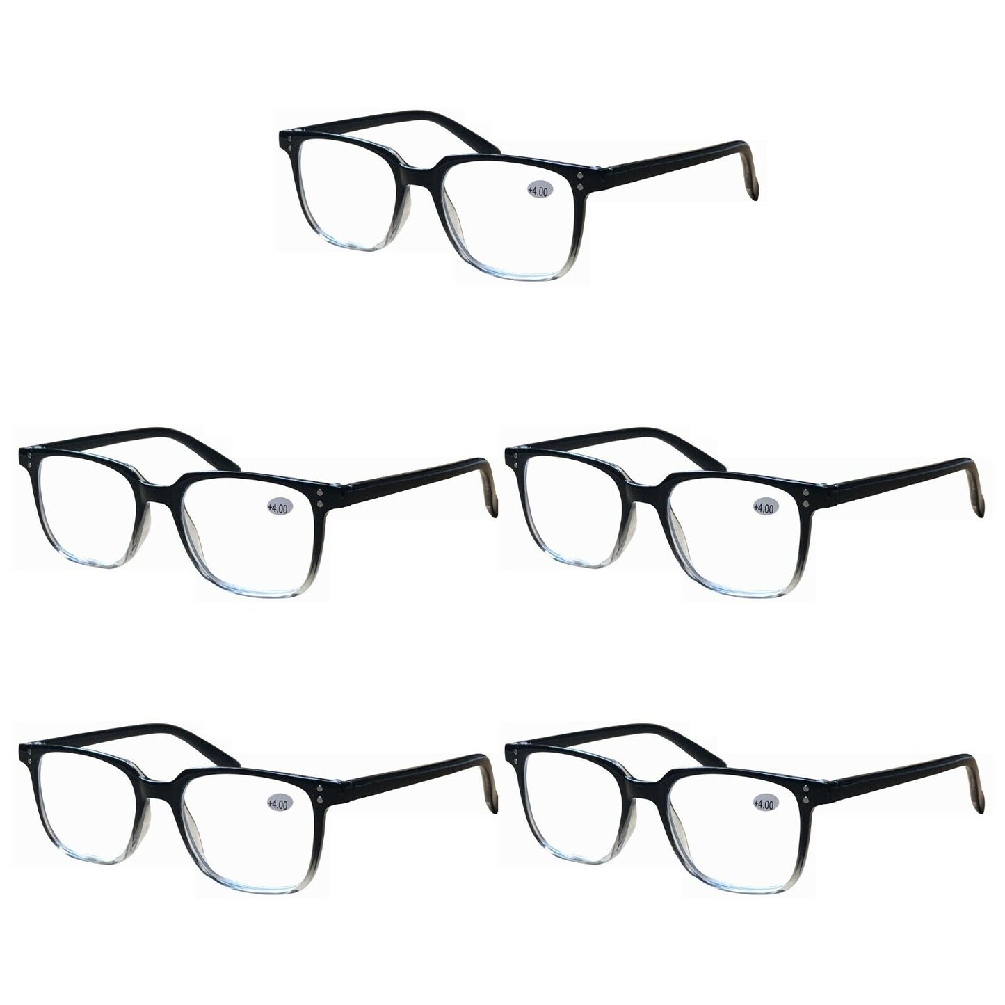 5 PK Unisex Blue Light Blocking Reading Glasses Computer Readers for Men Women