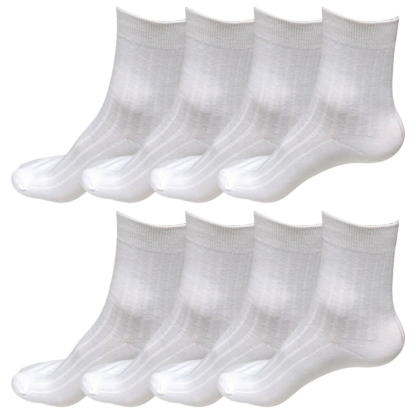 Lot 8 pairs Mens Classic Fashion Cotton Casual Solid Crew Dress Socks Size 6-10