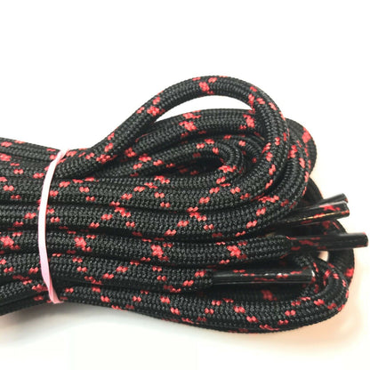 Black round shoe boot laces for hiking work 36 38 40 42 45 48 54 58 62 63 inch