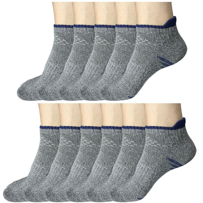 11Pair Mens Low Cut Ankle Breathable Cotton Cushion Athletic Running Sport Socks