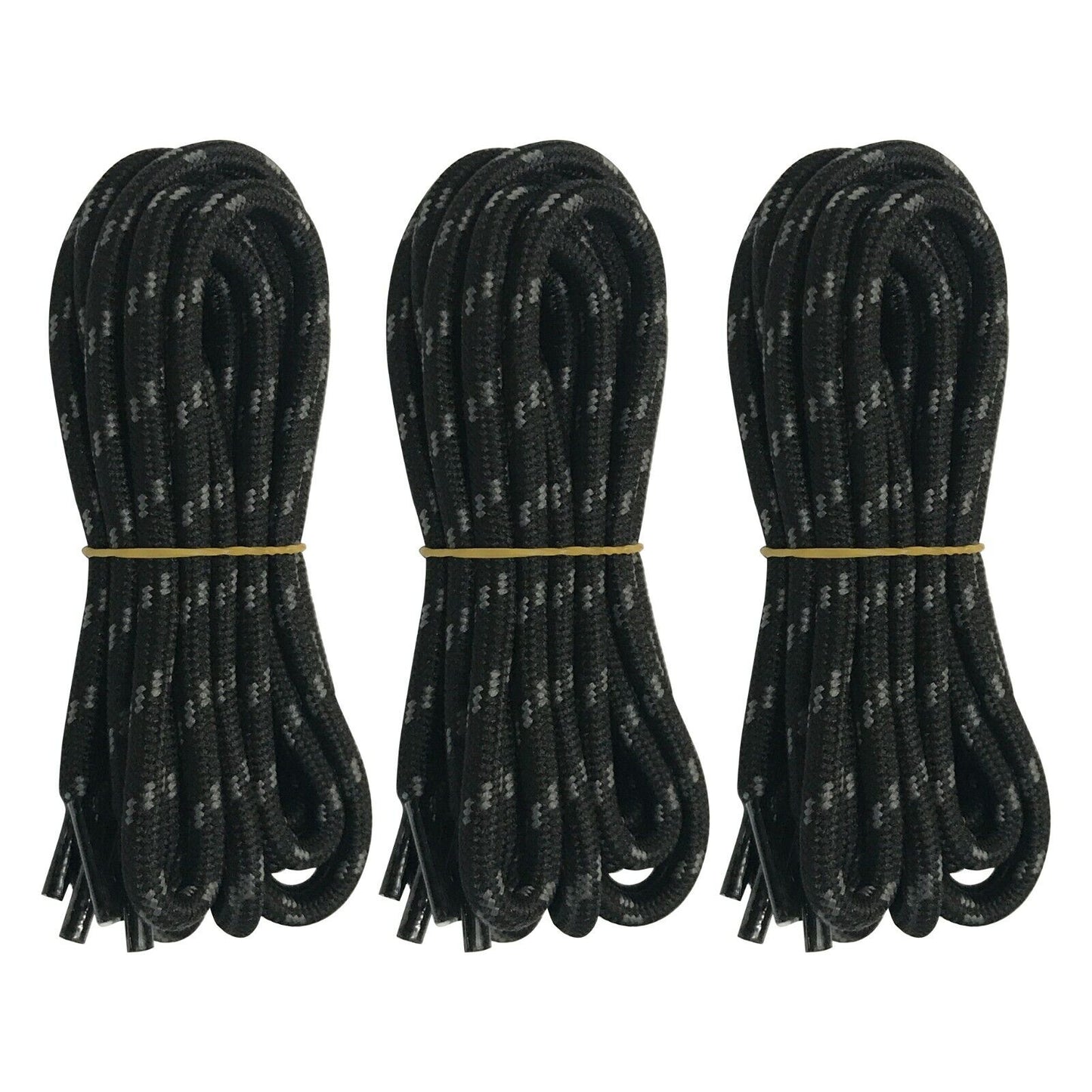 3 pairs 5mm Thick Heavy duty Round Hiking Work Boot Shoe laces Strings Men Women