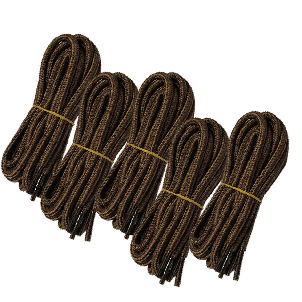 5pair 5mm Thick Heavy duty Round Hiking Work Boot Shoe laces Strings Replacement