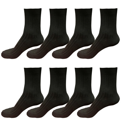 Lot 8 pairs Mens Classic Fashion Cotton Casual Solid Crew Dress Socks Size 6-10