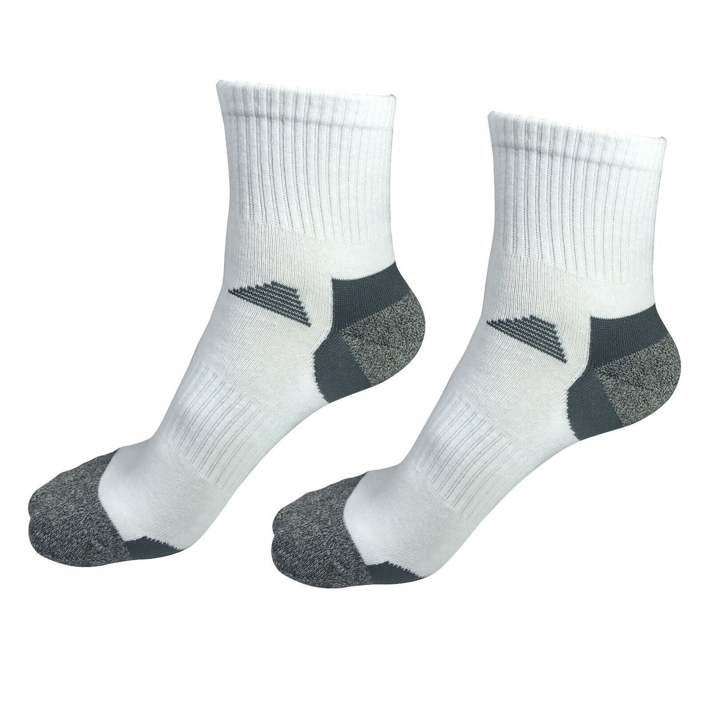 2 Pairs Mens Mid Cut Ankle Quarter Athletic Casual Sport Cotton Socks Size 6-12