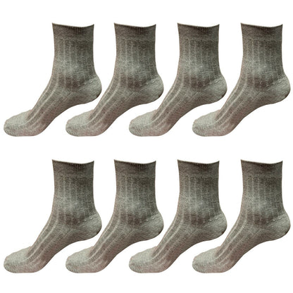 Lot 8 pairs Mens Classic Fashion Cotton Casual Solid Crew Dress Socks Size 6-10