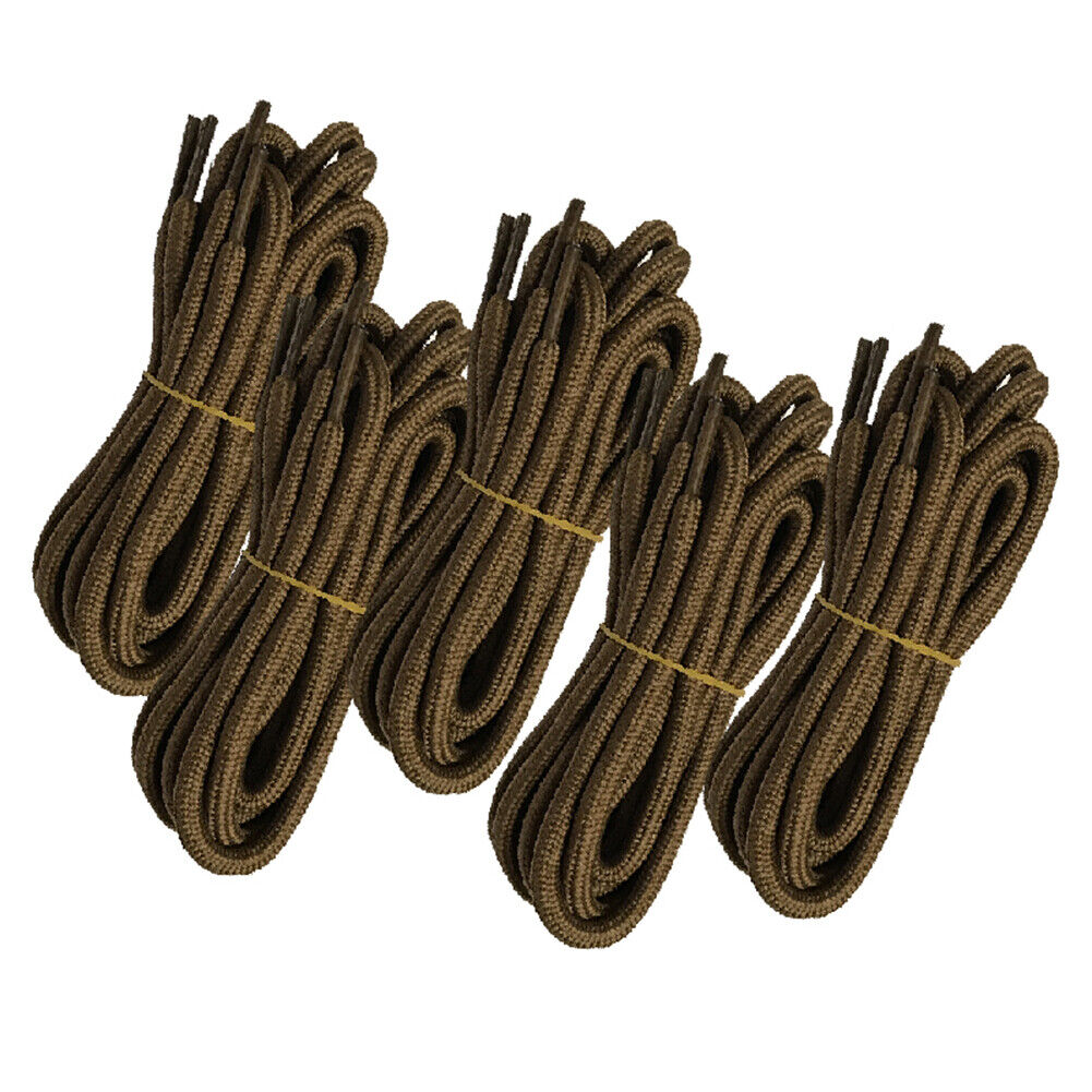 5pair 5mm Thick Heavy duty Round Hiking Work Boot Shoe laces Strings Replacement