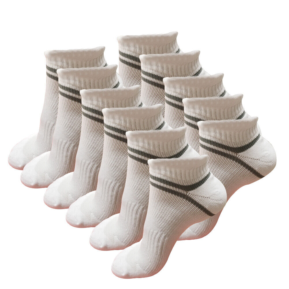 Lot 1-12 Mens Low Cut Ankle Cotton Athletic Cushion Casual Socks Size 9-11 10-13