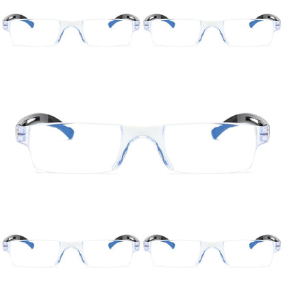 5PK Rimless Unisex Anti Blue Light Reading Glasses Blue Tinted Reader Men Women