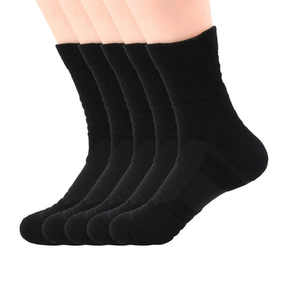 Lot 1-12 Mens Cotton Athletic Sport Casual Work Crew Socks Black Size 9-11 6-12