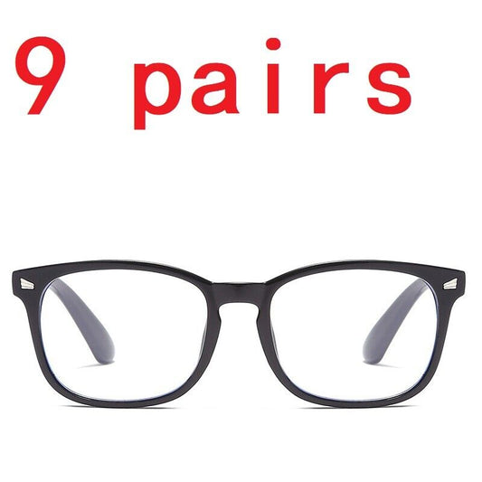 9 Pair Women Ladies Mens Unisex Round Frame Reading Glasses Blue Light Blocking