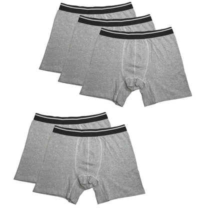 5PK Mens Performance Boxer Briefs Breathable Comfort Waistband Underwear Shorts