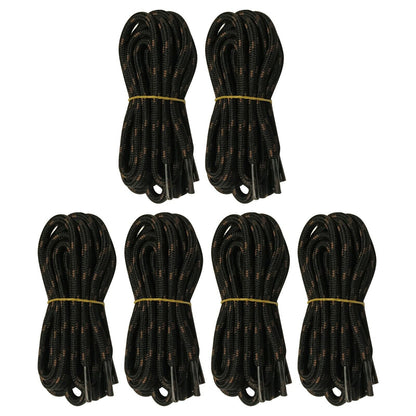 6 pairs 5mm Thick Heavy duty Round Hiking Work Boot Shoe laces Military Strings