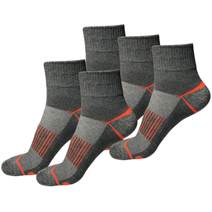 5 Pair Mens Mid Cut Ankle Quarter Athletic Casual Sport Cotton Socks Size 6-12