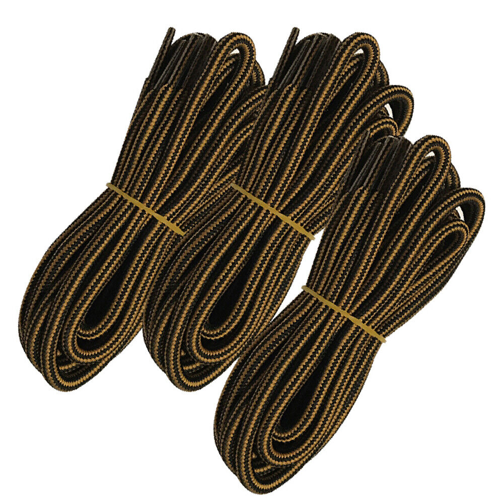 3pair 5mm Thick Heavy duty Round Hiking Work Military Boot Shoe laces Strings