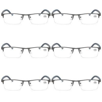 6 PK Men Blue Light Blocker Reading Glasses Anti Blue Light Spring Hinge Readers