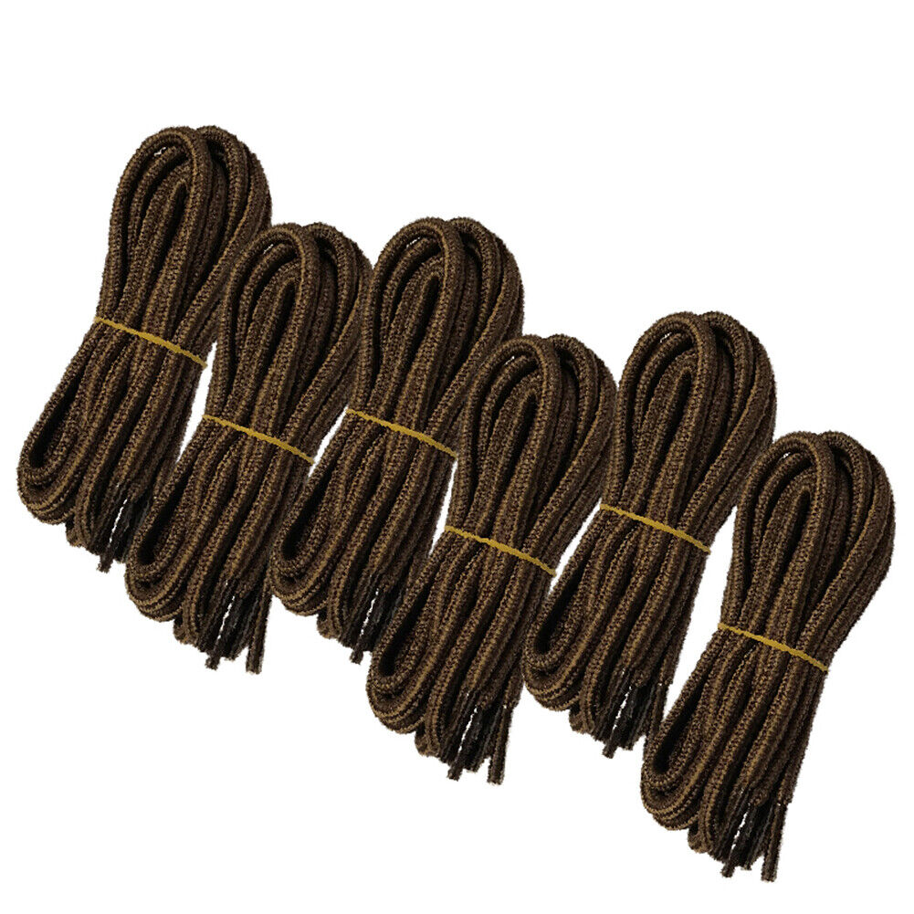 6pair 5mm Thick Heavy duty Round Hiking Work Boot Shoe laces Strings Replacement