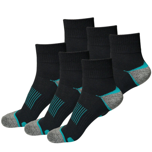 6 Pair Mens Mid Cut Ankle Quarter Athletic Casual Sport Cotton Socks Size 6-12