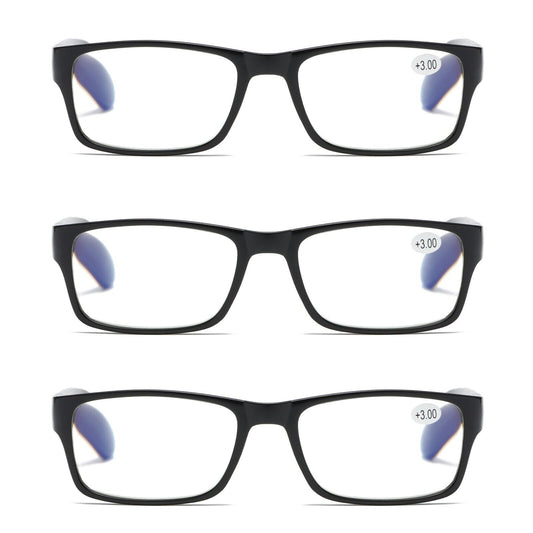 3 PK Unisex Anti Blue Light Reading Glasses Spring Hinge Readers for Men Women