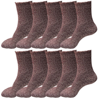 10 Pairs Womens Soft Winter Wool Thick Knit Thermal Warm Crew Cozy Boot Socks