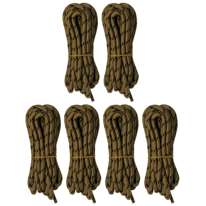 6 pairs 5mm Thick Heavy duty Round Hiking Work Boot Shoe laces Military Strings