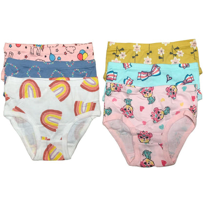 6 Packs Toddler Little Girls Cotton Underwear Briefs Kids Panties 2T 3T 4T 5T 6T