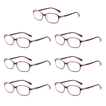 7 PK Womens Blue Light Blocking Reading Glasses Readers for Computer Paper Work