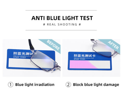 5PK Rimless Blue Light Blocking Reading Glasses Diamond Cut Edge Readers for Men