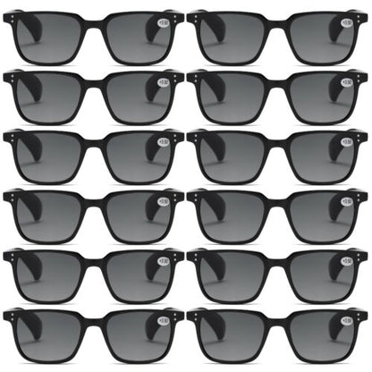 12PK Mens Womens Magnified Full Tinted Lens Sun Readers Reading Sunglasses UV400