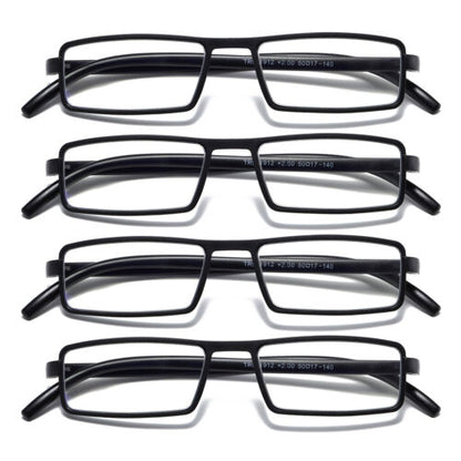 4PK Mens Womens Unisex Unbreakable Reading Glasses Blue Light Blocking Readers