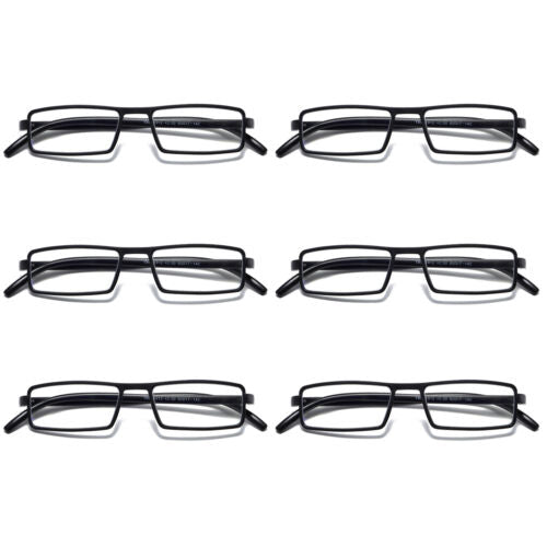 6PK Mens Womens Unisex Unbreakable Reading Glasses Blue Light Blocking Readers