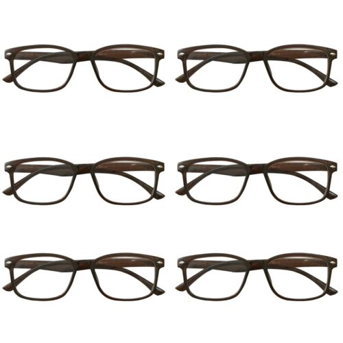 6 Packs Womens Oval Frame Reading Glasses Blue Light Blocking Computer Readers