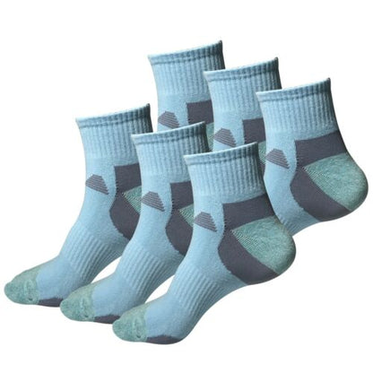 6 Pair Womens Mid Cut Ankle Quarter Athletic Casual Sport Cotton Socks Size 5-10