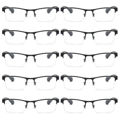 10PK Men Blue Light Blocker Reading Glasses Anti Blue Light Spring Hinge Readers