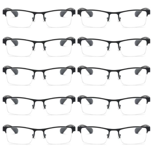 10PK Men Blue Light Blocker Reading Glasses Anti Blue Light Spring Hinge Readers