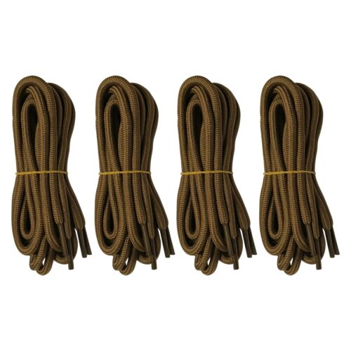 4 pairs 5mm Thick Heavy duty Round Hiking Work Boot Shoe laces Strings Men Women