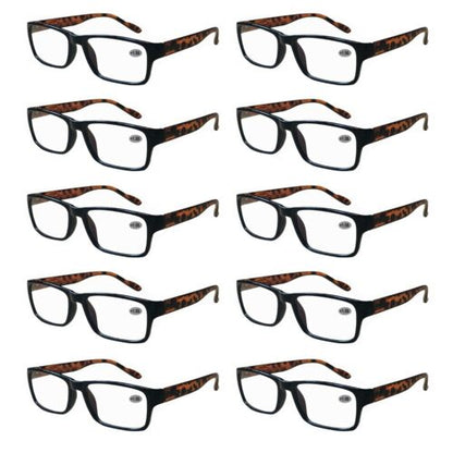 10 Pairs Womens Blue Light Blocking Ladies Reading Glasses Spring Hinge Readers