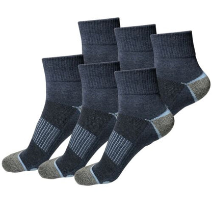 6 Pair Mens Mid Cut Ankle Quarter Athletic Casual Sport Cotton Socks Size 6-12