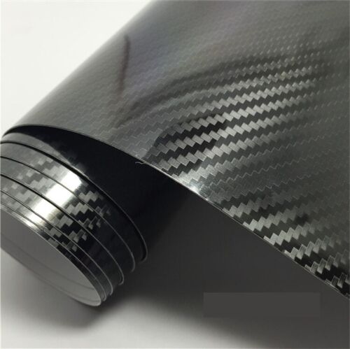 5D 6D Gloss Glossy Carbon Fiber Car Vinyl Wrap Auto Vehicle Sticker Decal Film