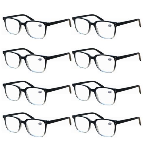 8 PK Unisex Blue Light Blocking Reading Glasses Computer Readers for Men Women